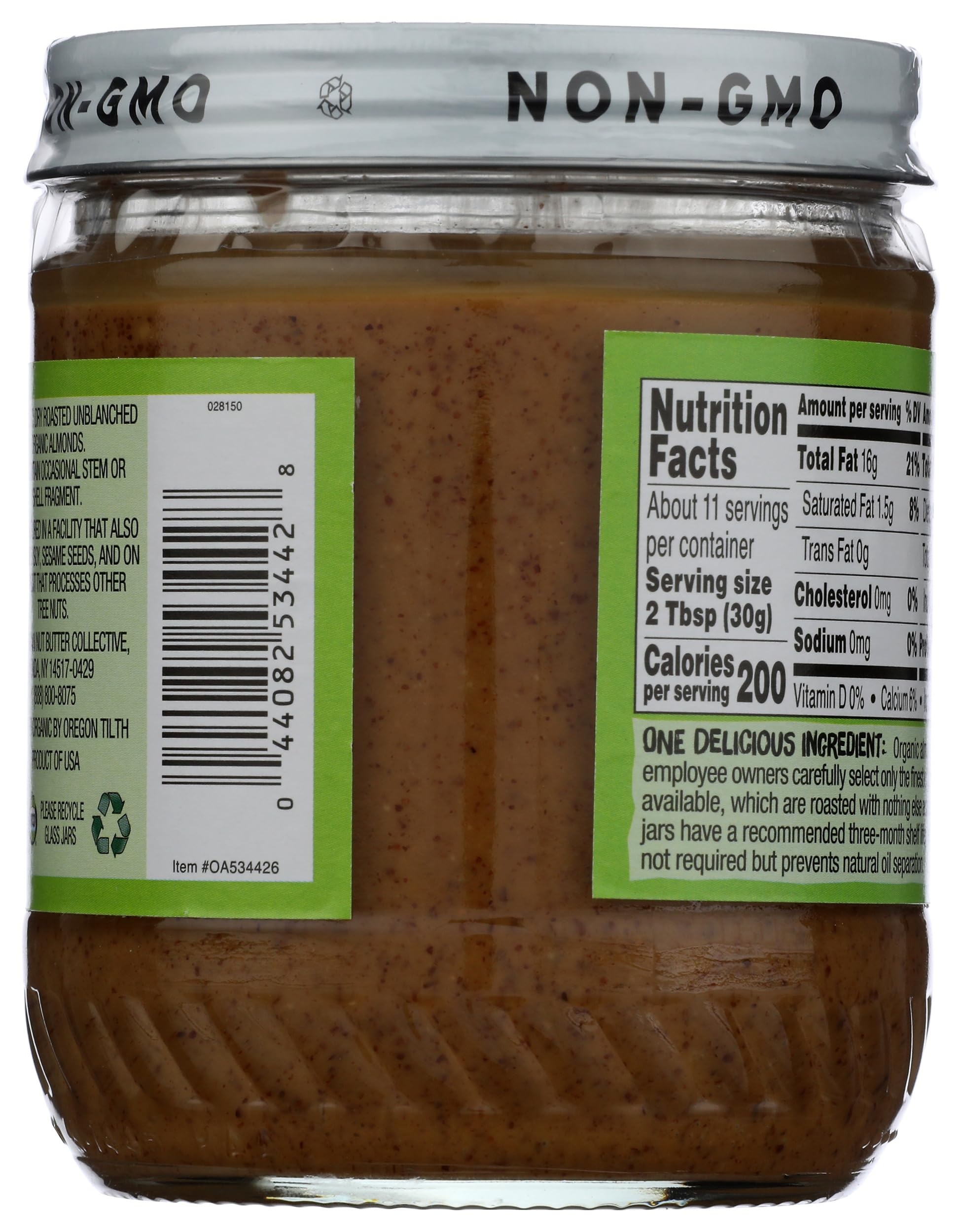 Once Again label close-up showing ingredients and certifications for confident choice