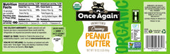 Once Again creamy peanut butter on spoon close-up showing smooth spreadability