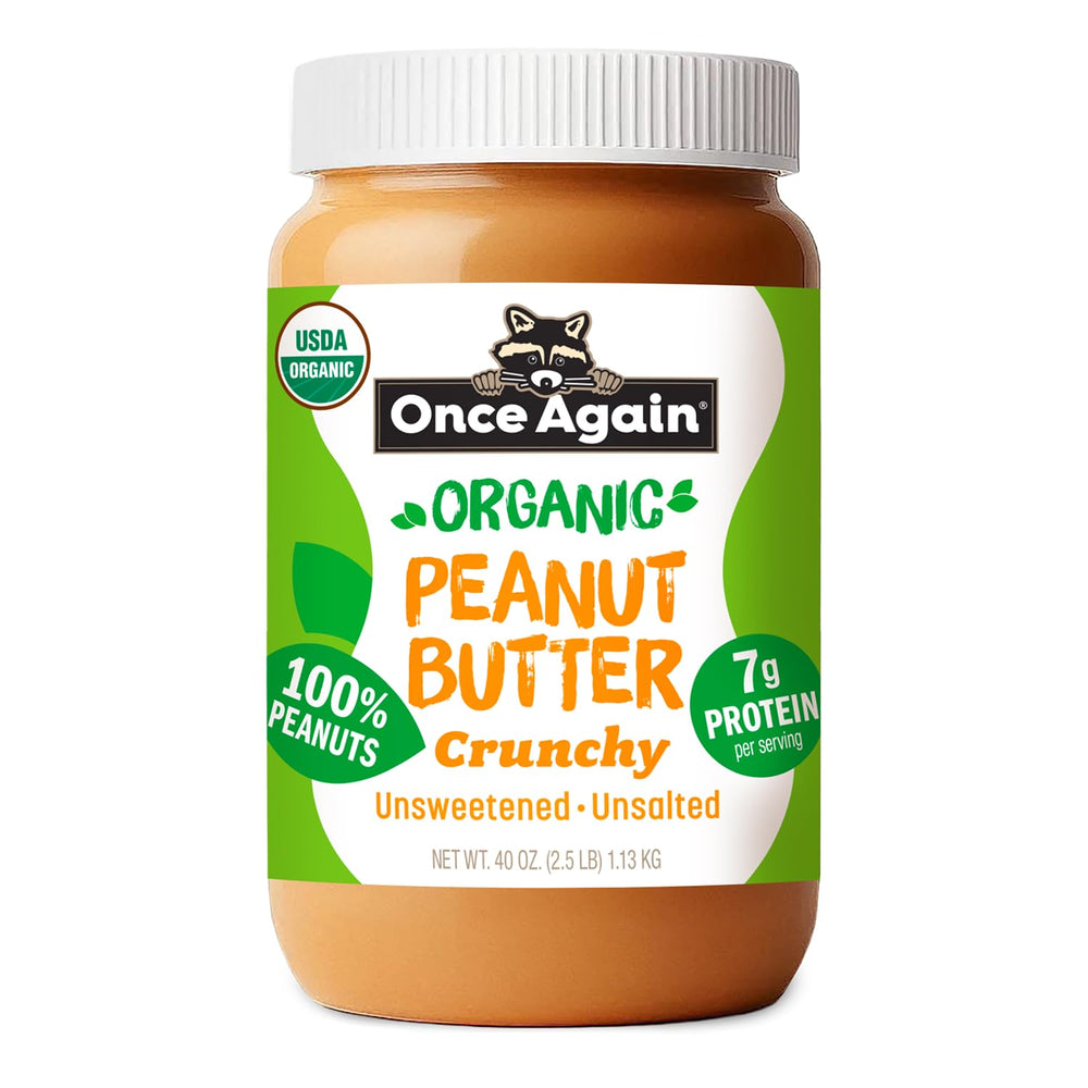Once Again crunchy 40oz front label shows jar and product name for clear recognition