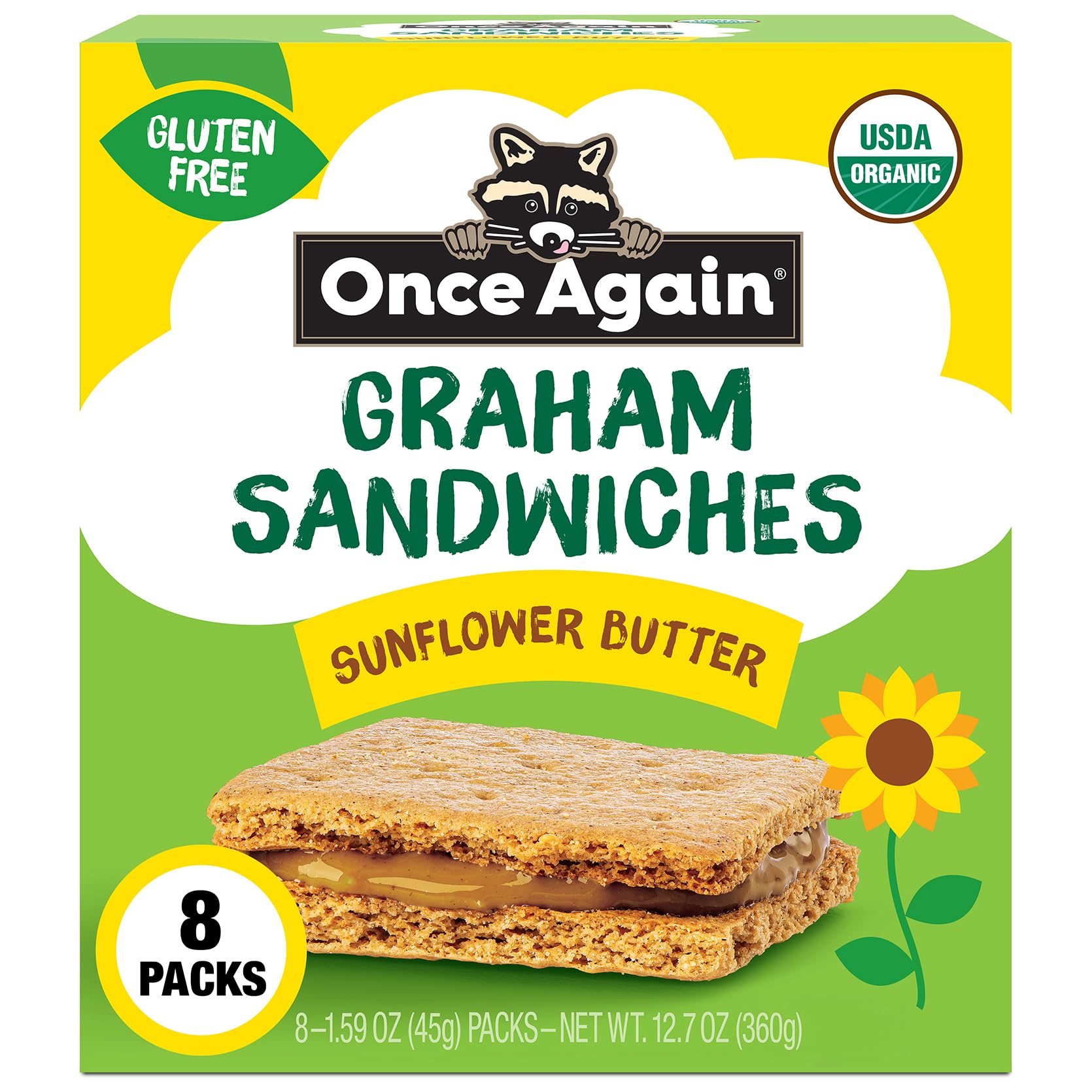 Once Again front packaging displaying 8-count box and labeling benefits