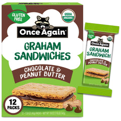 Once Again front packaging showing organic gluten-free snack benefits