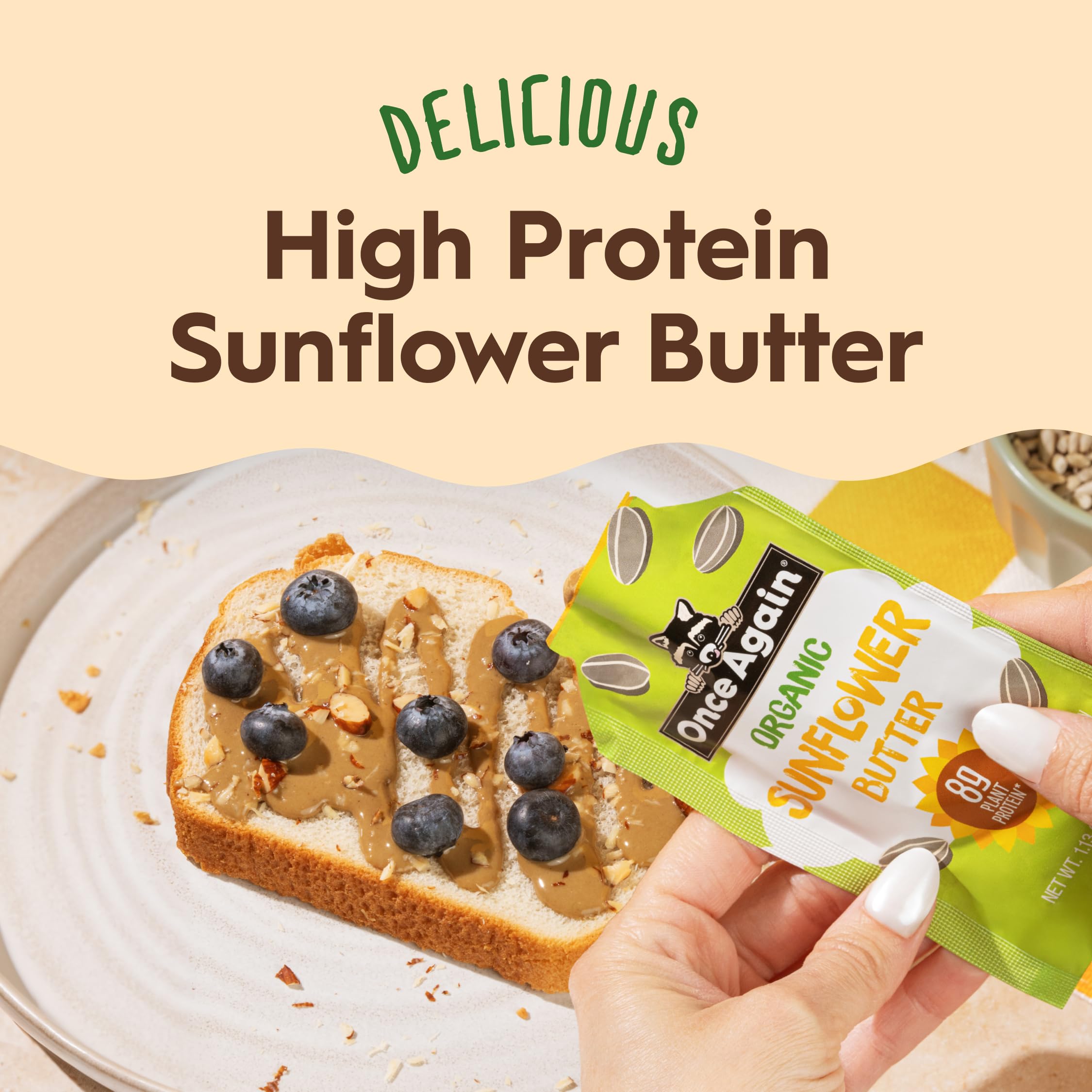 Once Again packet in hand for easy portion and convenience