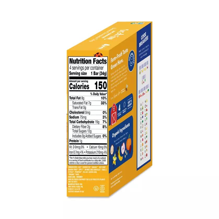 Once Upon a Farm individually wrapped bars stacked portraying grab-and-go convenience