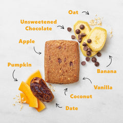 Once Upon a Farm unwrapped soft-baked bar close-up highlighting soft texture for easy chewing
