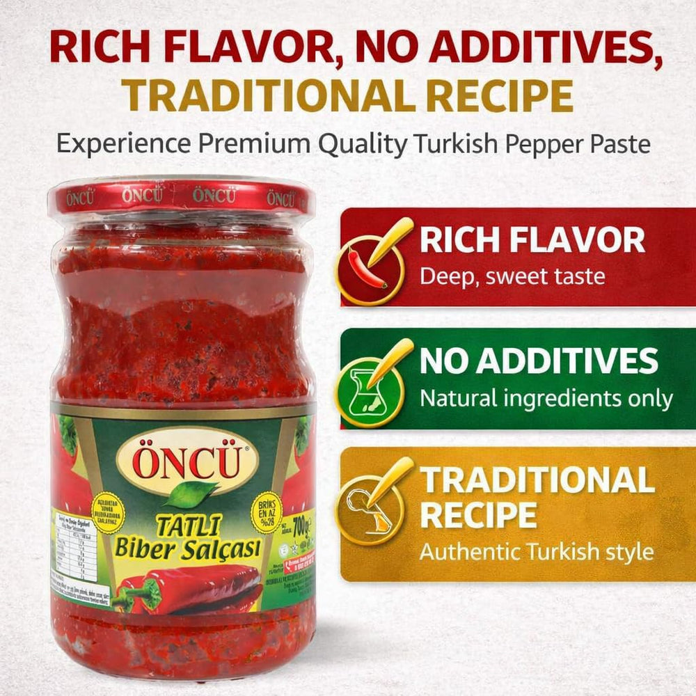 Oncu pepper paste close-up texture showcasing smooth spreadability and color