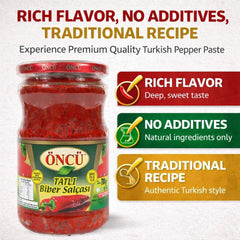 Oncu pepper paste close-up texture showcasing smooth spreadability and color