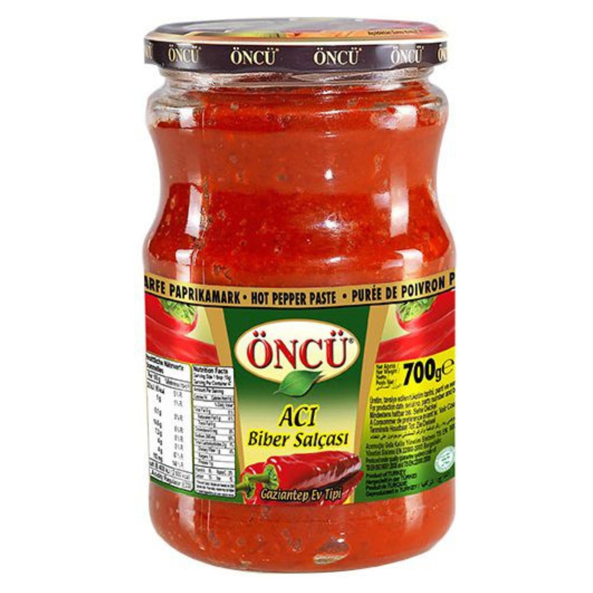 Oncu jar front view showing vibrant paste and authentic Turkish flavor benefit