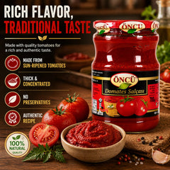 ÖNCÜ tomato paste stirred into pot, boosting color and body of stew