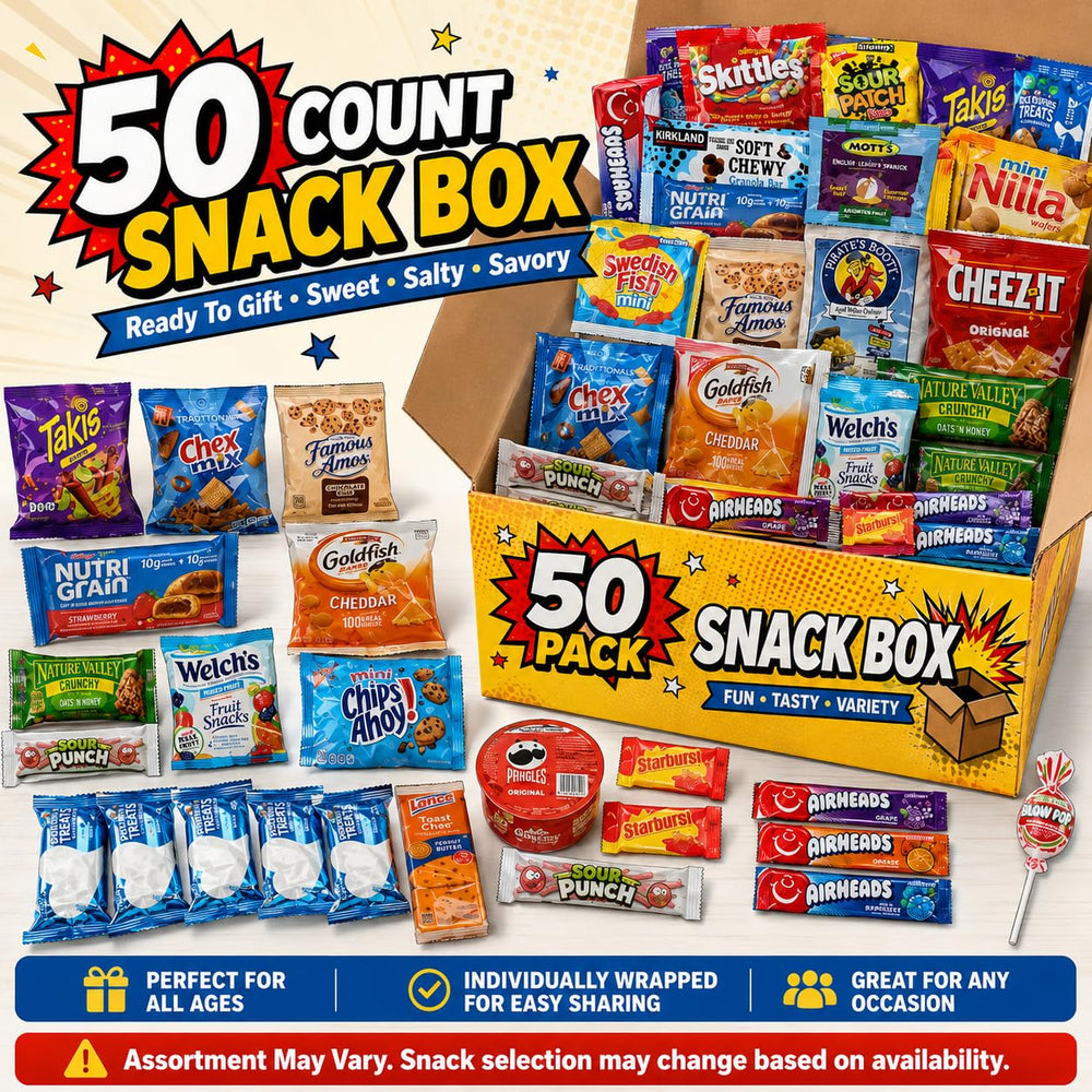 ONE CANDY WAY gift box placed in an office breakroom ready for staff sharing