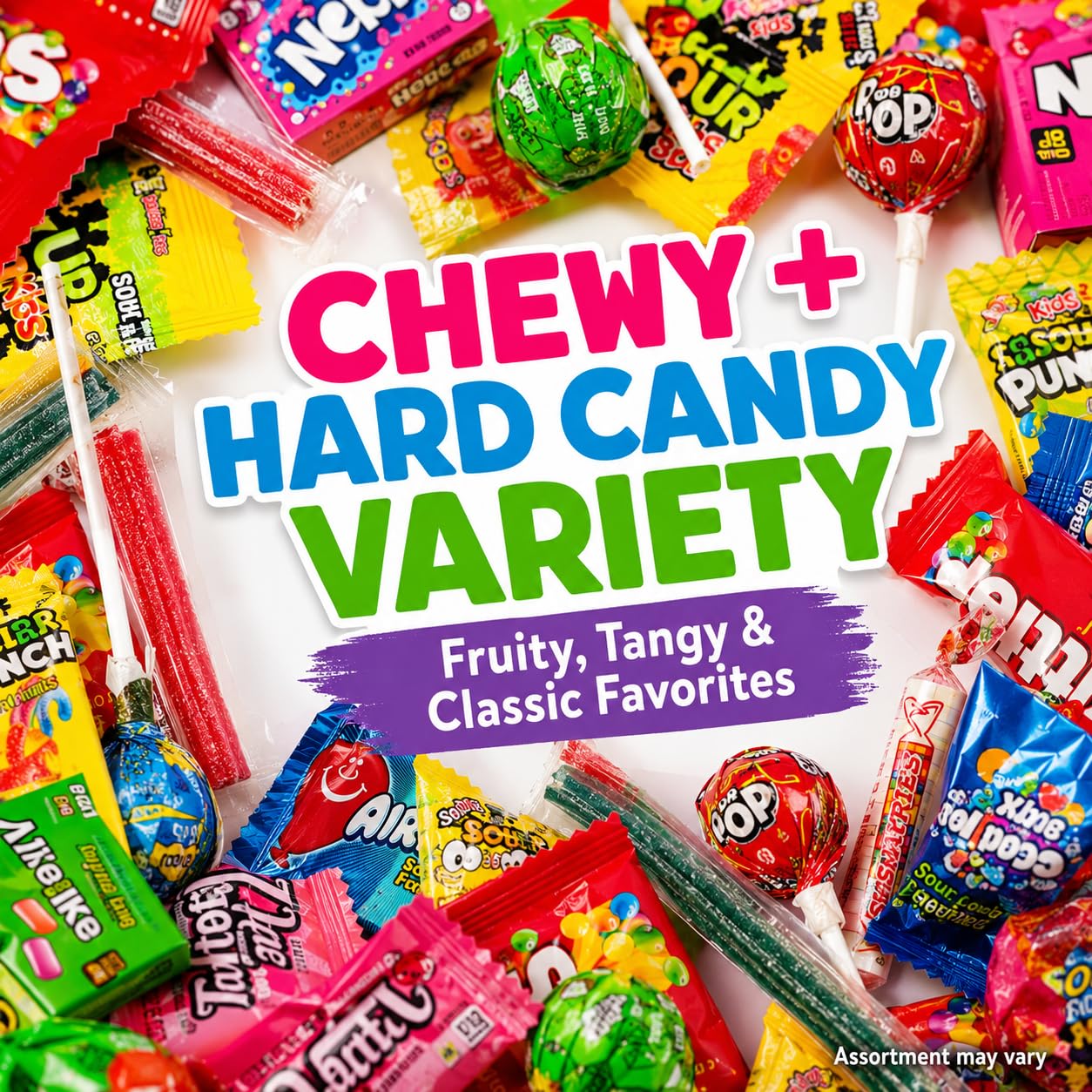 ONE CANDY WAY close-up of chewy candy texture for bright flavor