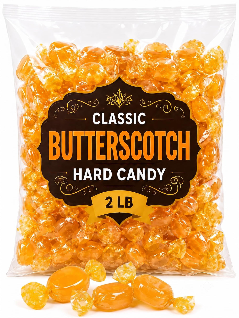 ONE CANDY WAY front packaging showing the 2 lb bulk bag and branding, clear for event stocking