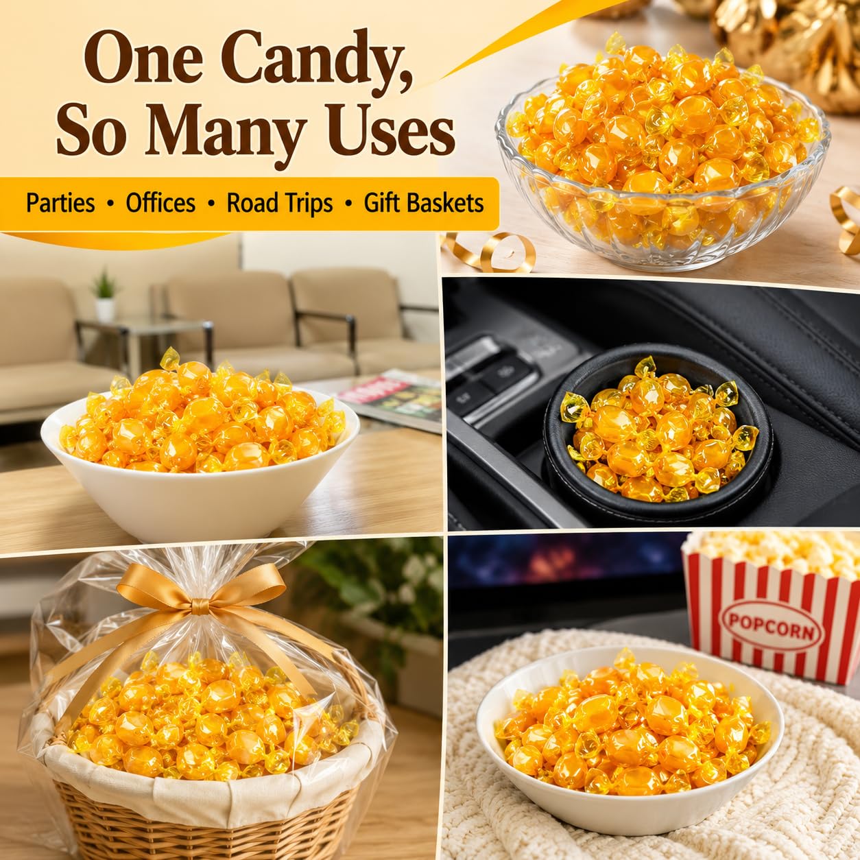 ONE CANDY WAY product label and nutrition panel visible, useful for ingredient and allergy info