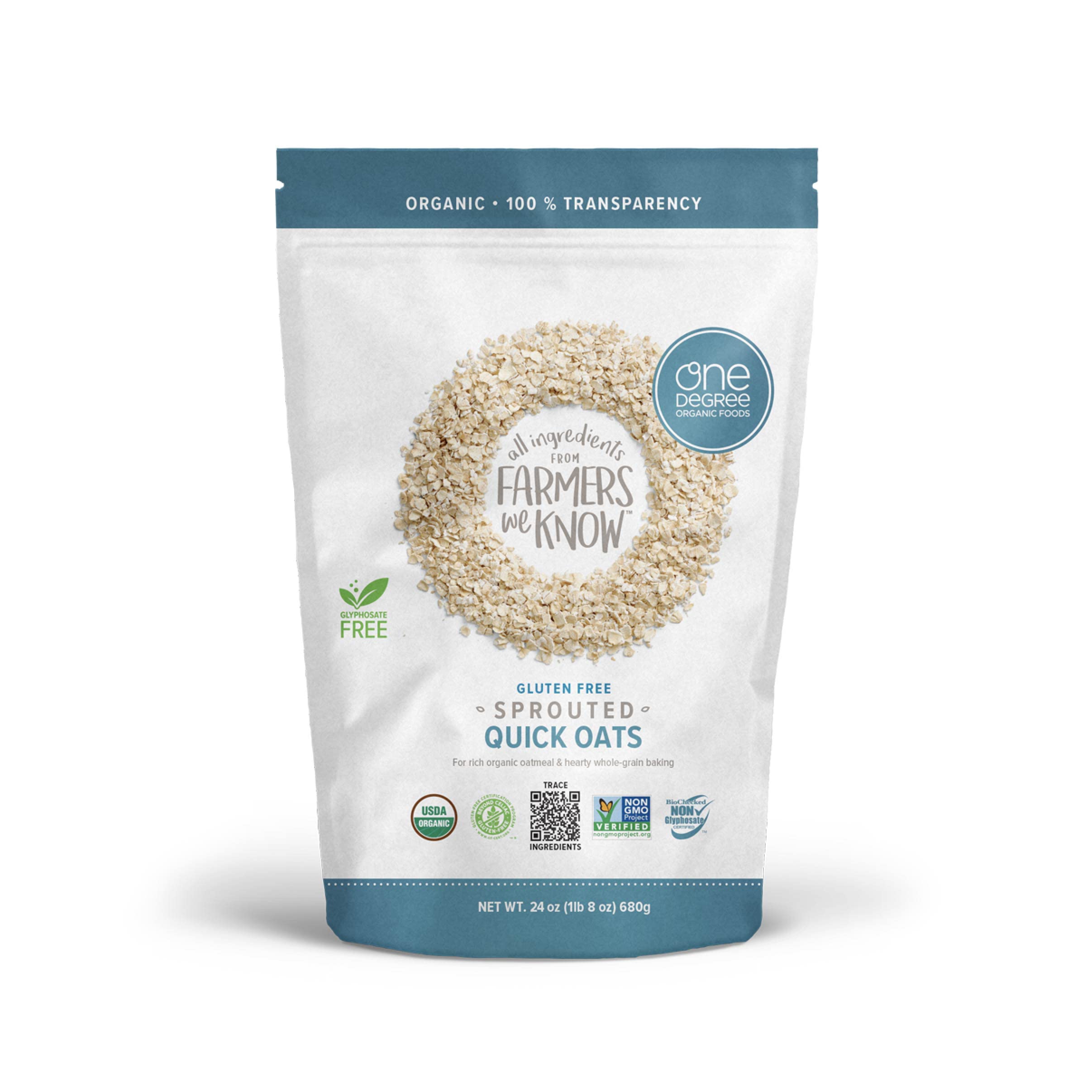 One Degree oats texture close-up in jar highlighting creamy soft flakes and quick cooking benefit