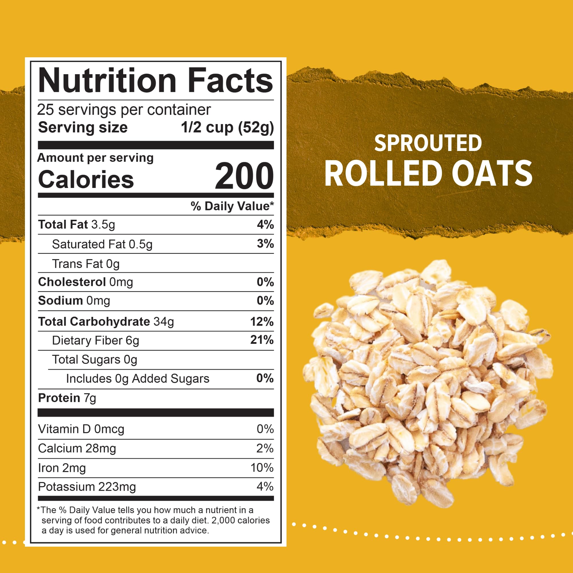 One Degree Organic Foods sprouted oat grains detail highlighting sprouting benefit