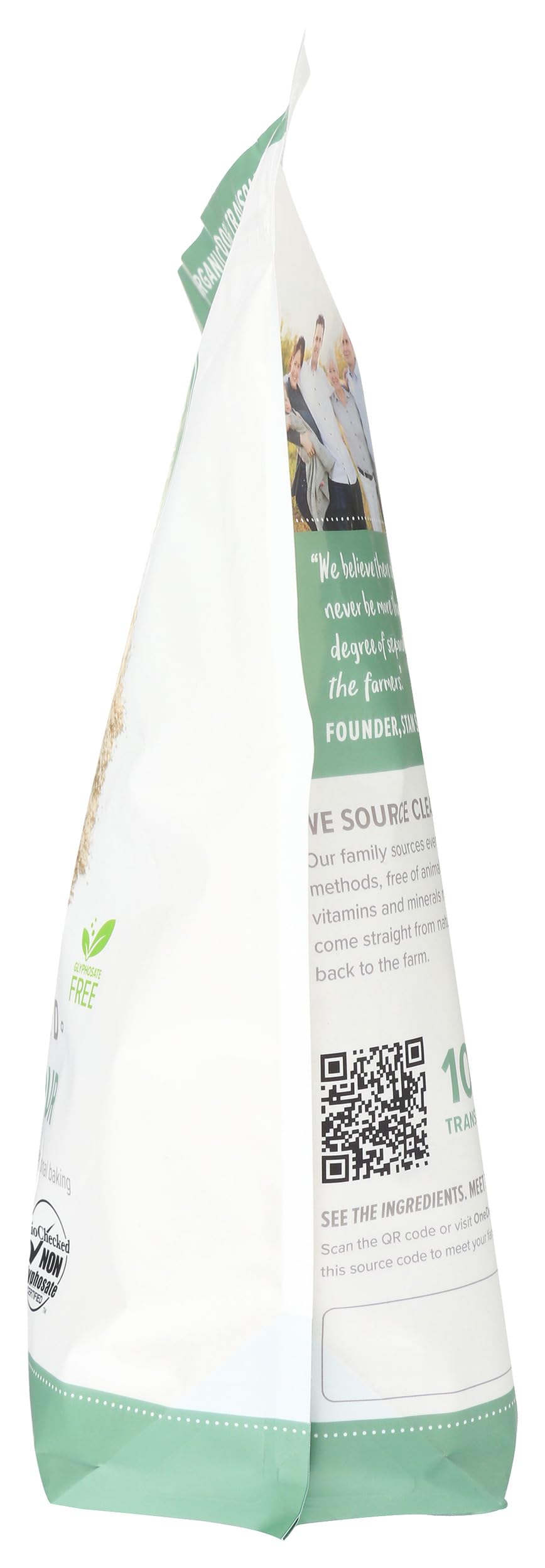 One Degree Organics farmer and field photo illustrating traceable Canadian sourcing