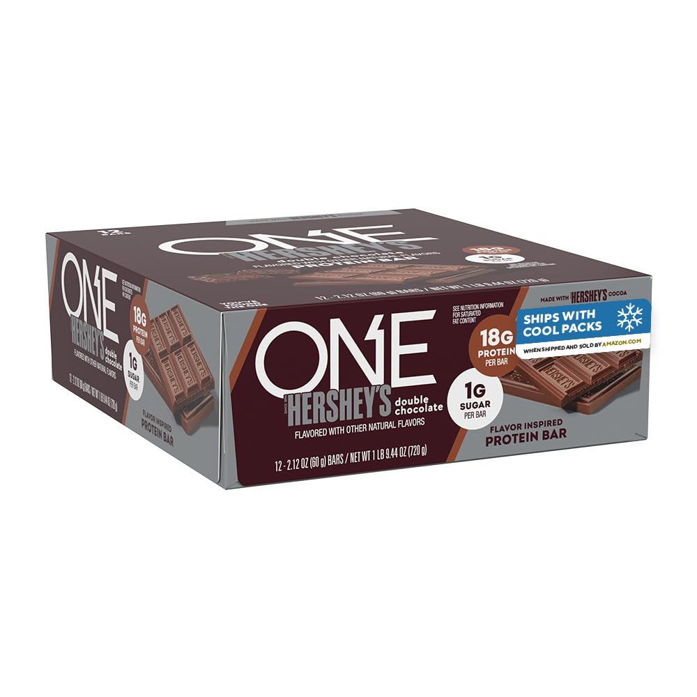 ONE Hershey's front packaging showing 12-count box and product appeal