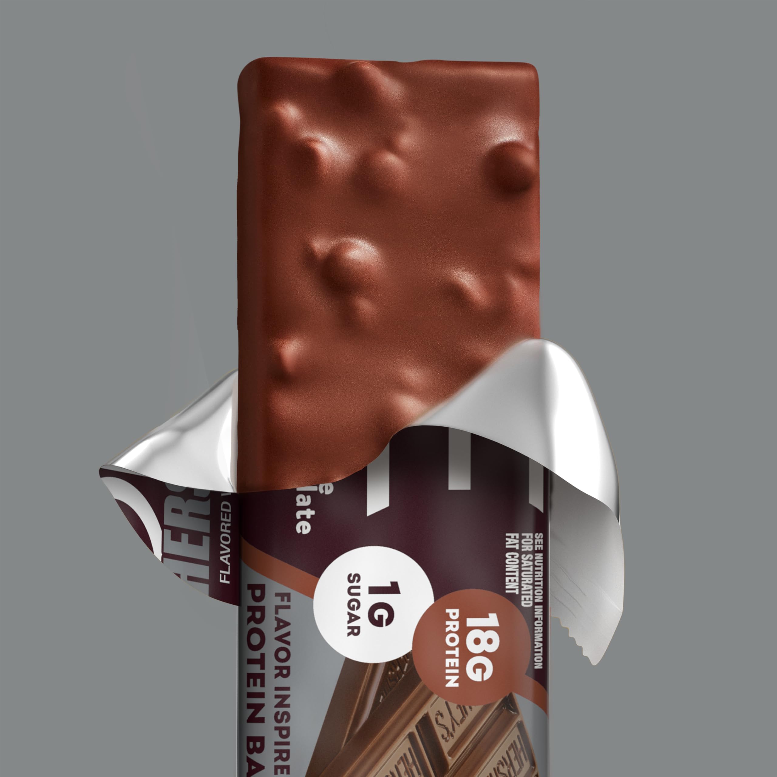 ONE Hershey's single unwrapped bar revealing chocolate coating and convenience
