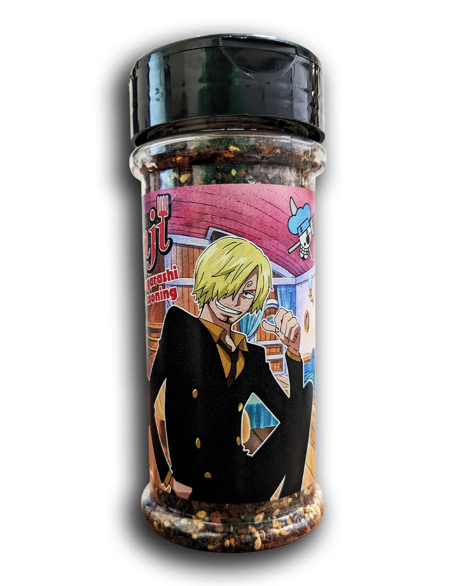 One Piece Sanji label closeup displaying ingredients and official branding benefit