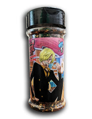 One Piece Sanji label closeup displaying ingredients and official branding benefit
