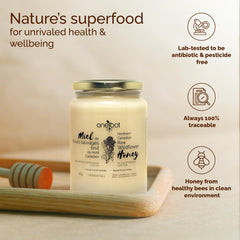 OneRoot honey on spoon being served for easy use and natural flavor