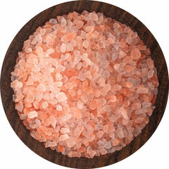 Only pink Himalayan sprinkled on salad adding texture and visual appeal