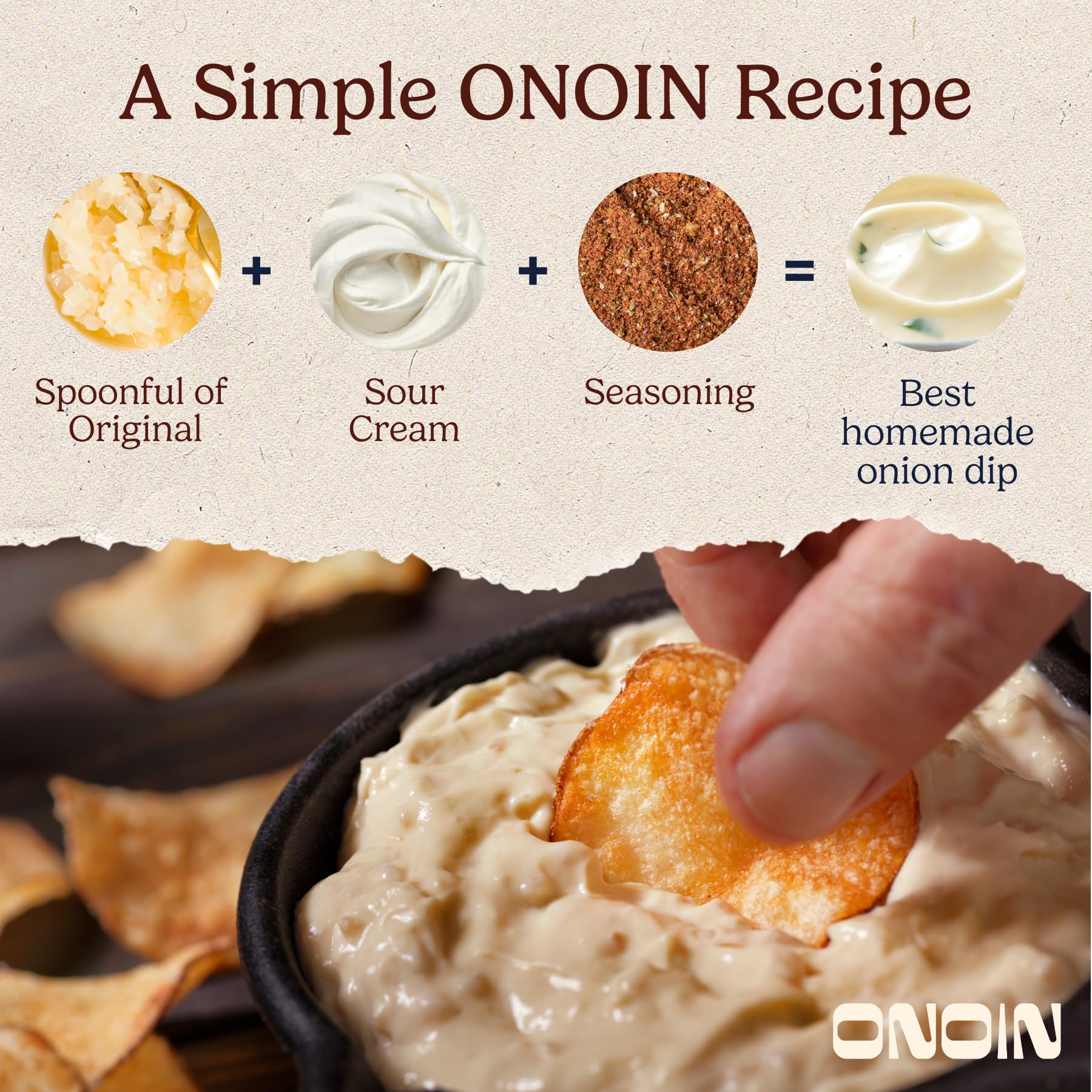 ONOIN jar open with spoon ready-to-use convenience benefit