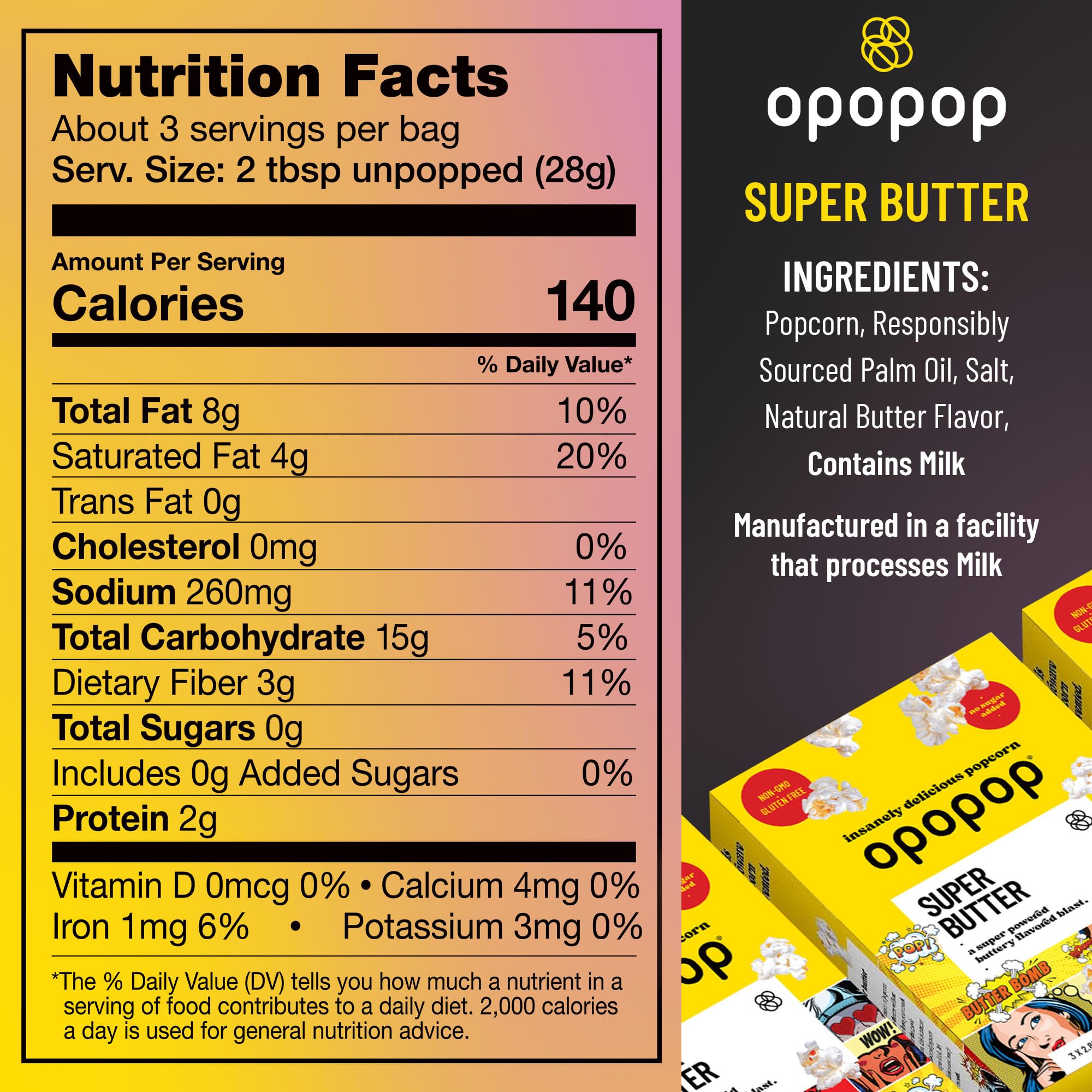 Opopop close-up of buttered kernels highlighting even seasoning and flavor