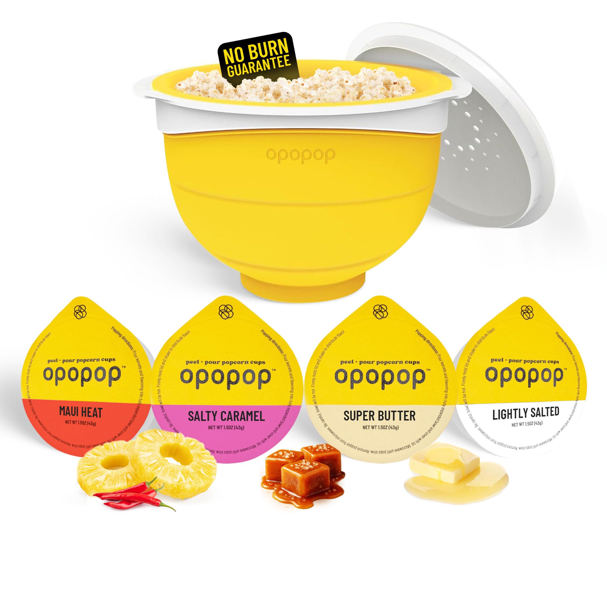 OPOPOP front packaging and popper showing kit contents and convenience