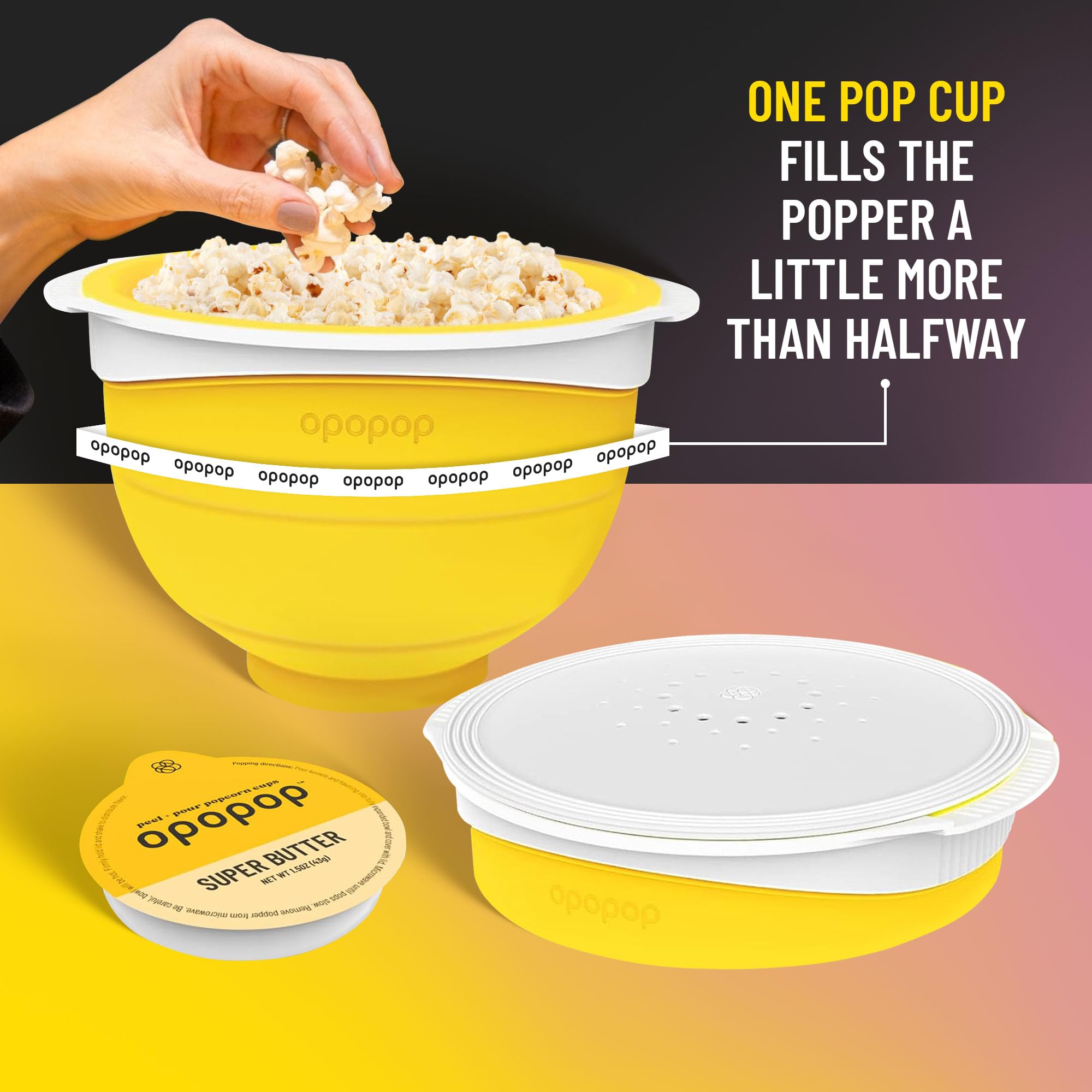 OPOPOP product labels and ingredients close-up for ingredient transparency