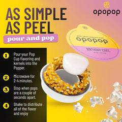 OPOPOP close-up of cup texture, highlighting easy peel and clean use
