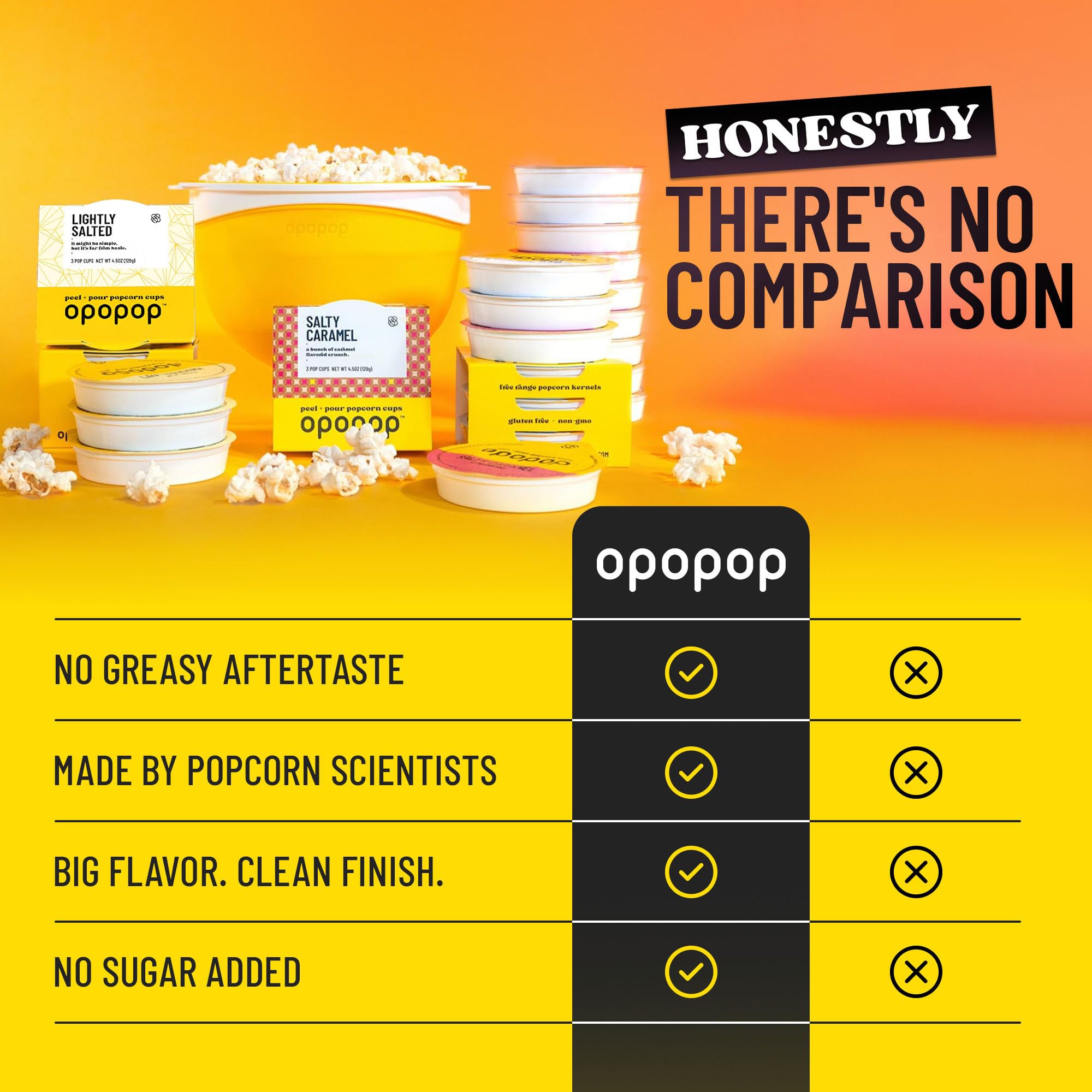 OPOPOP cup in hand for size comparison, showing single-serve portability