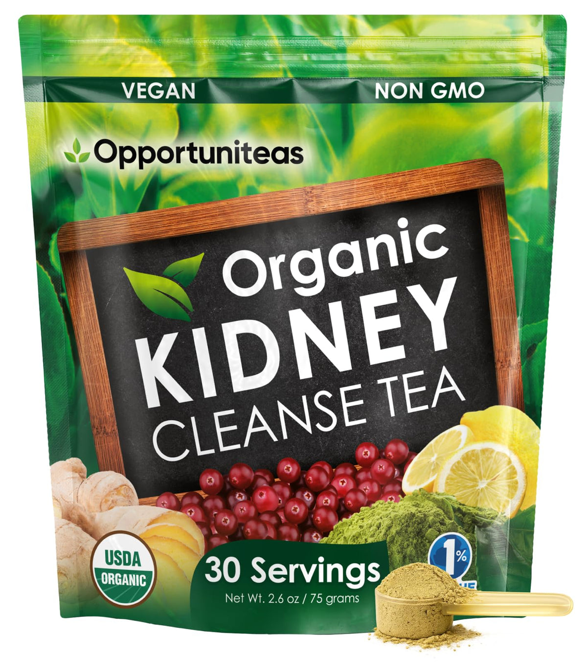 Opportuniteas front packaging showing label and benefits