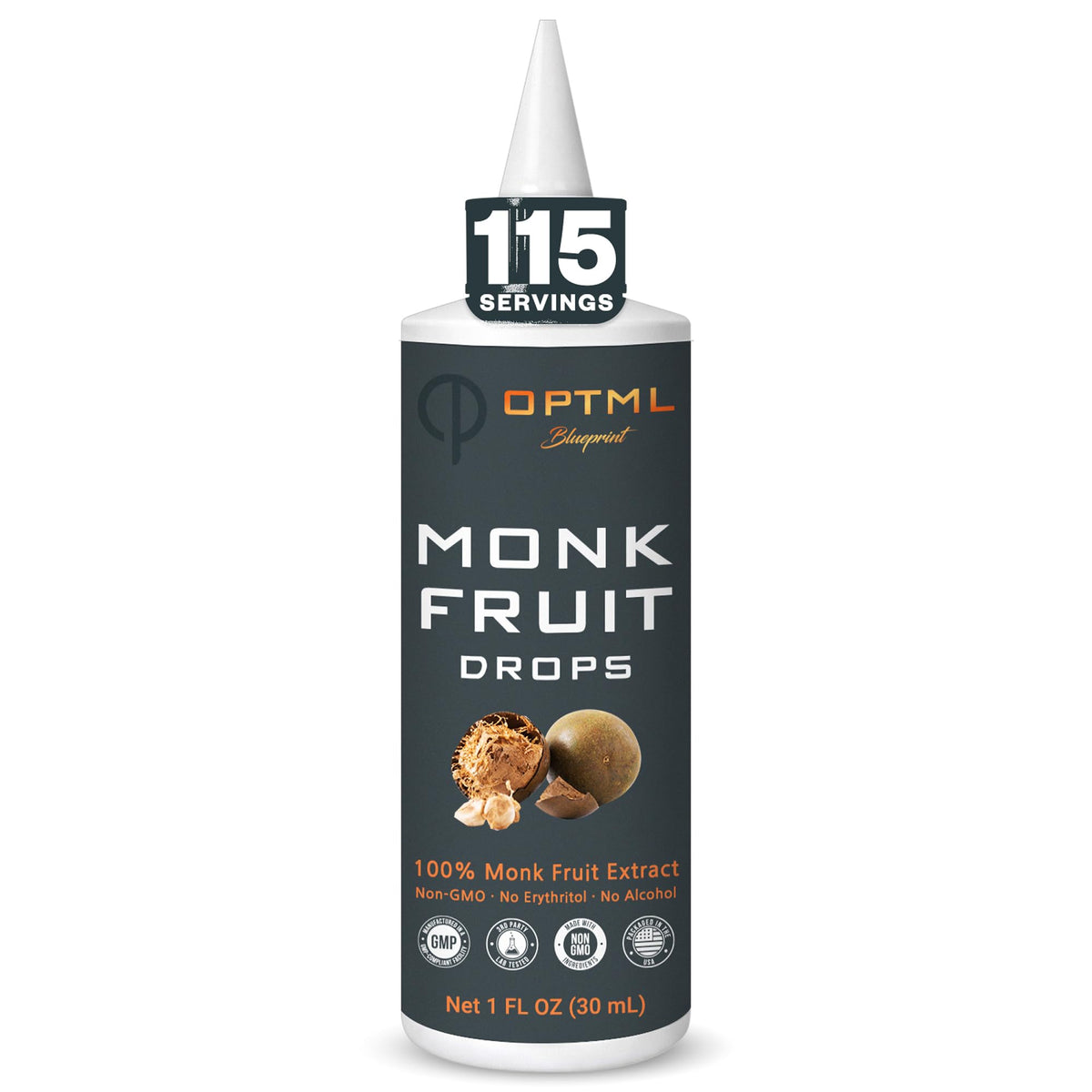 OPTML front packaging showing bottle and branding for convenient sweetness