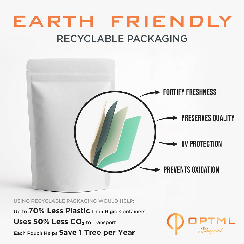 OPTML label detail highlighting 100% monk fruit and zero sugar