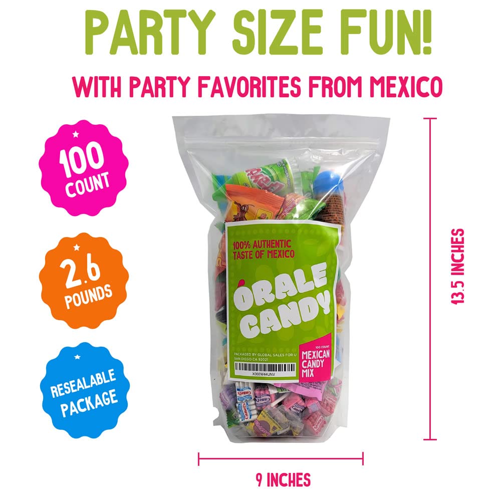 Órale Candy label showing ingredient list and guaranteed 100-count clarity