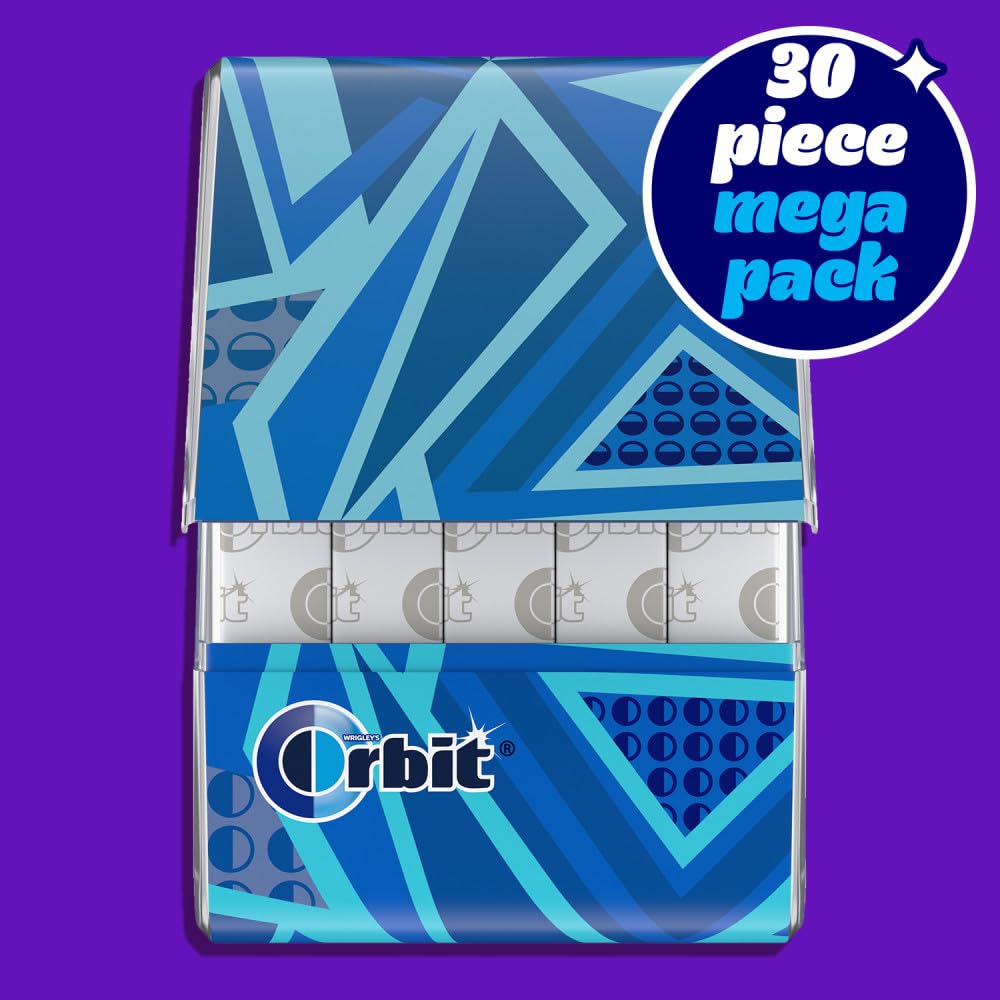 Orbit open mega pack with visible wrapped pieces for hygienic sharing