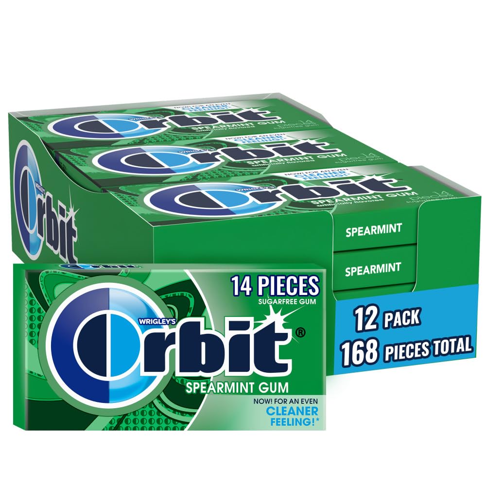 Orbit front packaging showing spearmint gum and portable convenience