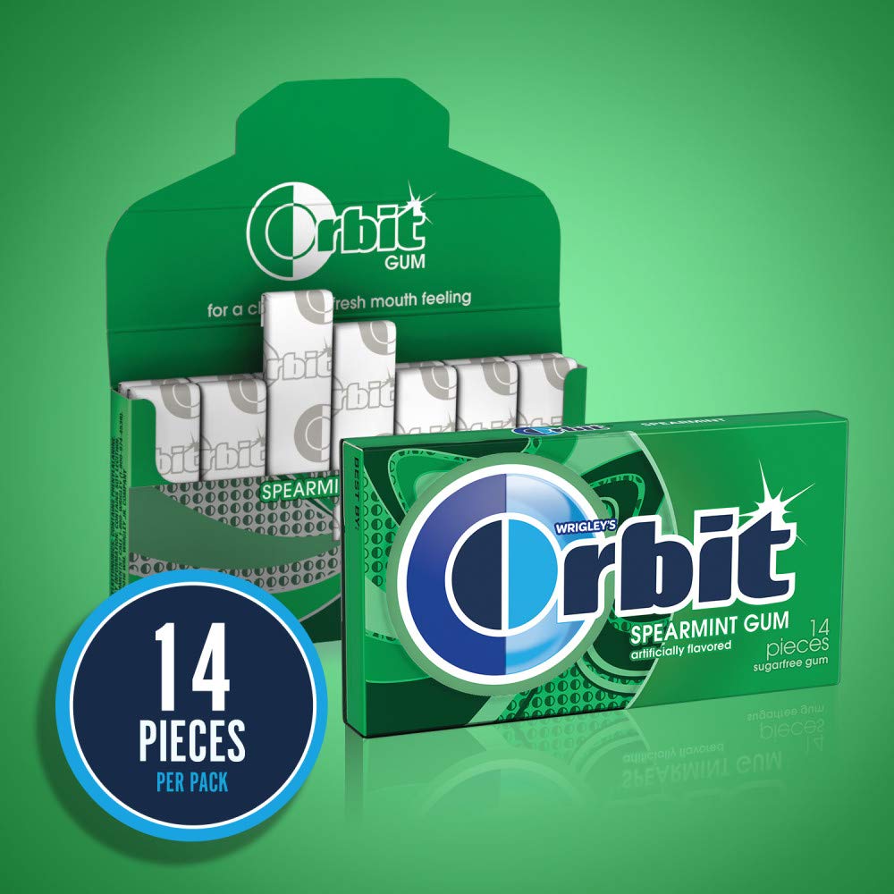Orbit open pack with 14 pieces visible for easy grab-and-go freshness