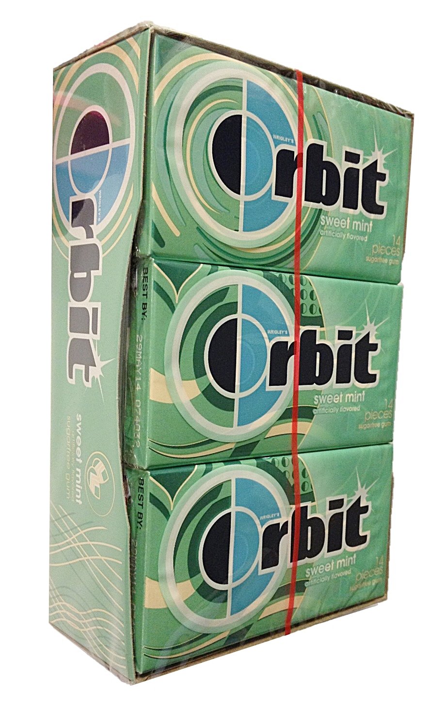 Orbit Gum front pack showing sweet mint label and pocket-sized convenience