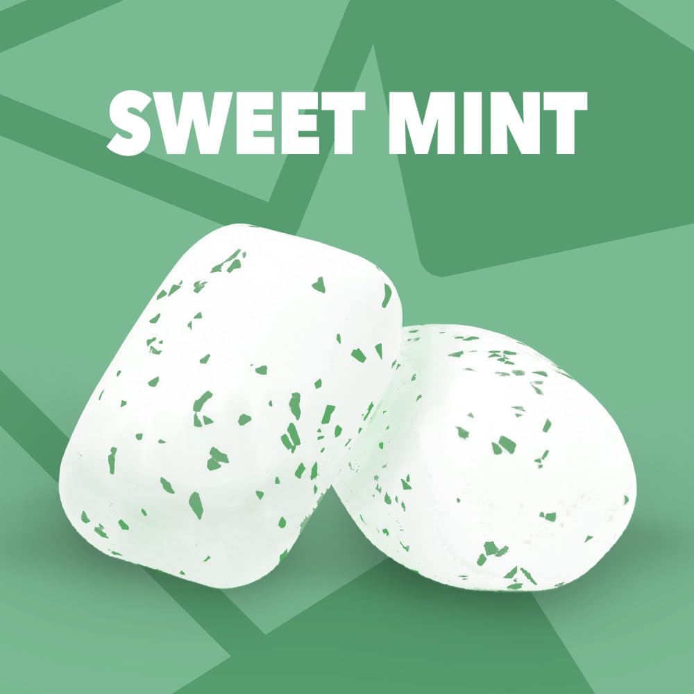 Orbit sweet mint open bottle with gum pieces visible for easy access benefit