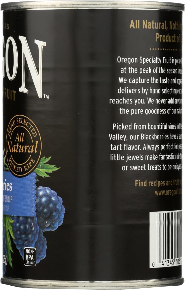 Oregon blackberries served on pancakes adding color and quick breakfast fruit topping