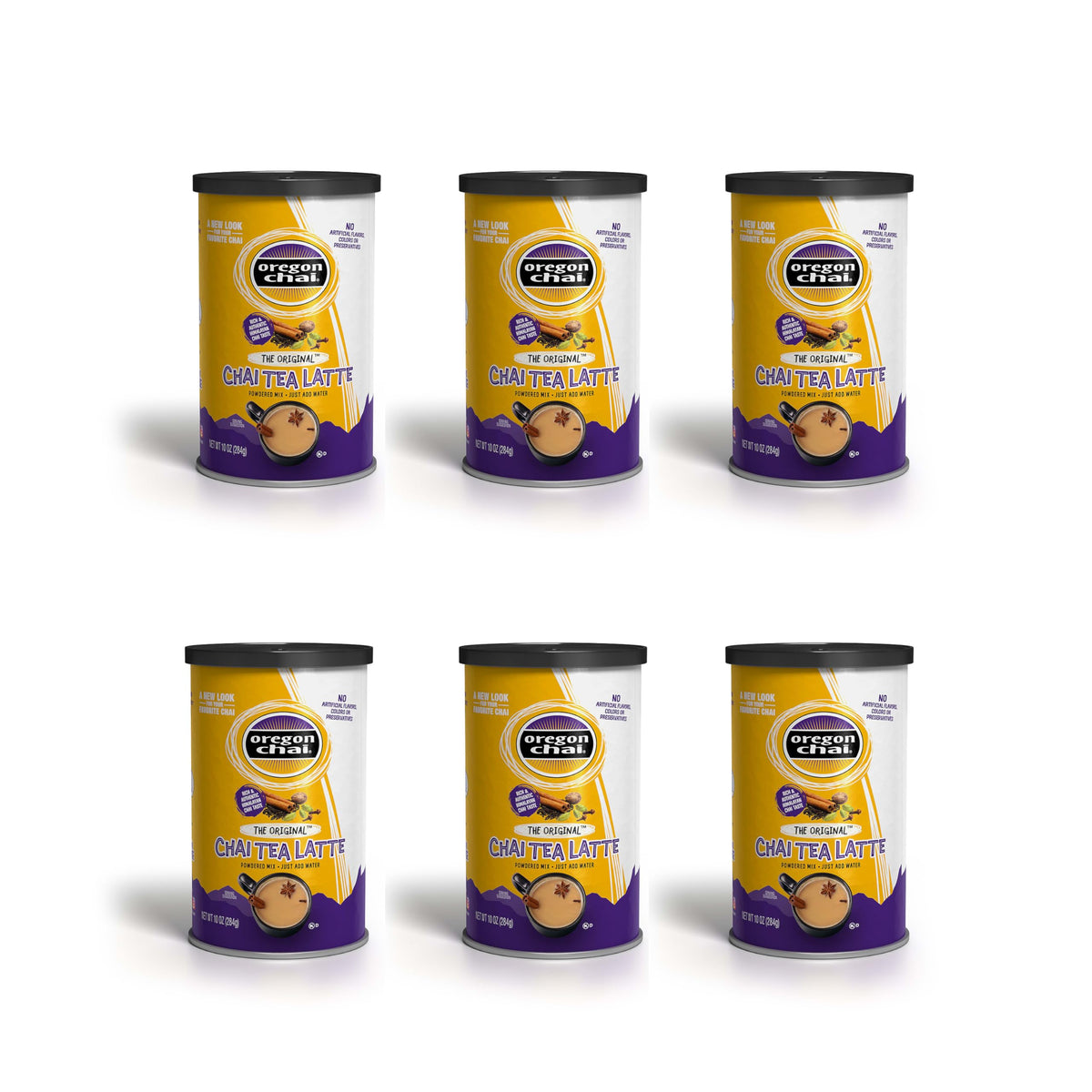 Oregon Chai front packaging showing brand and product for easy identification