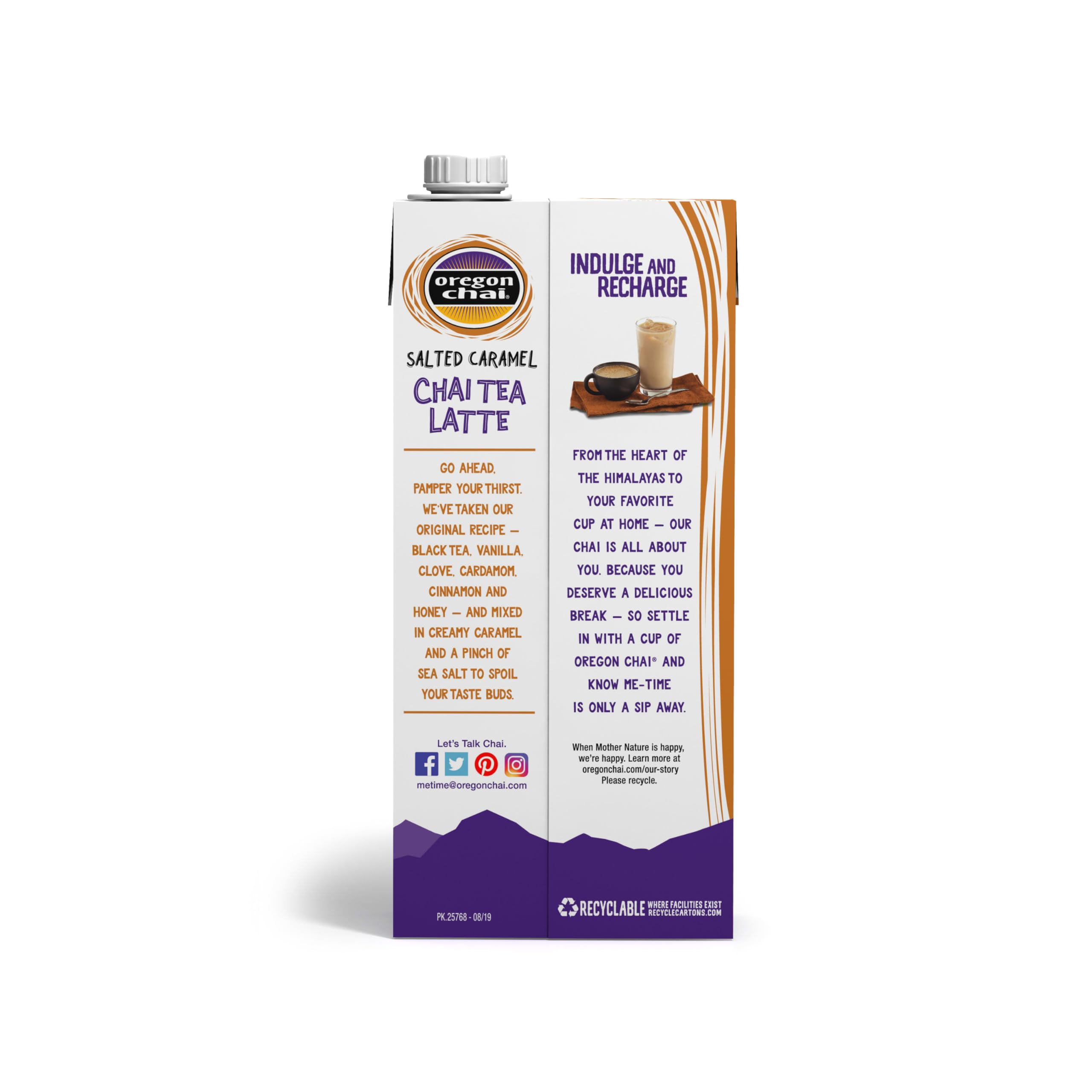 Oregon Chai six-pack boxed for bulk storage and small-business stocking efficiency