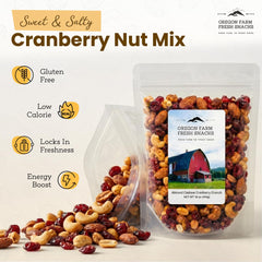 OREGON FARM FRESH SNACKS cashew texture detail showing roasted finish, conveys rich buttery crunch