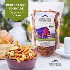 OREGON FARM FRESH SNACKS butter toffee peanuts close-up emphasizing sweet coating