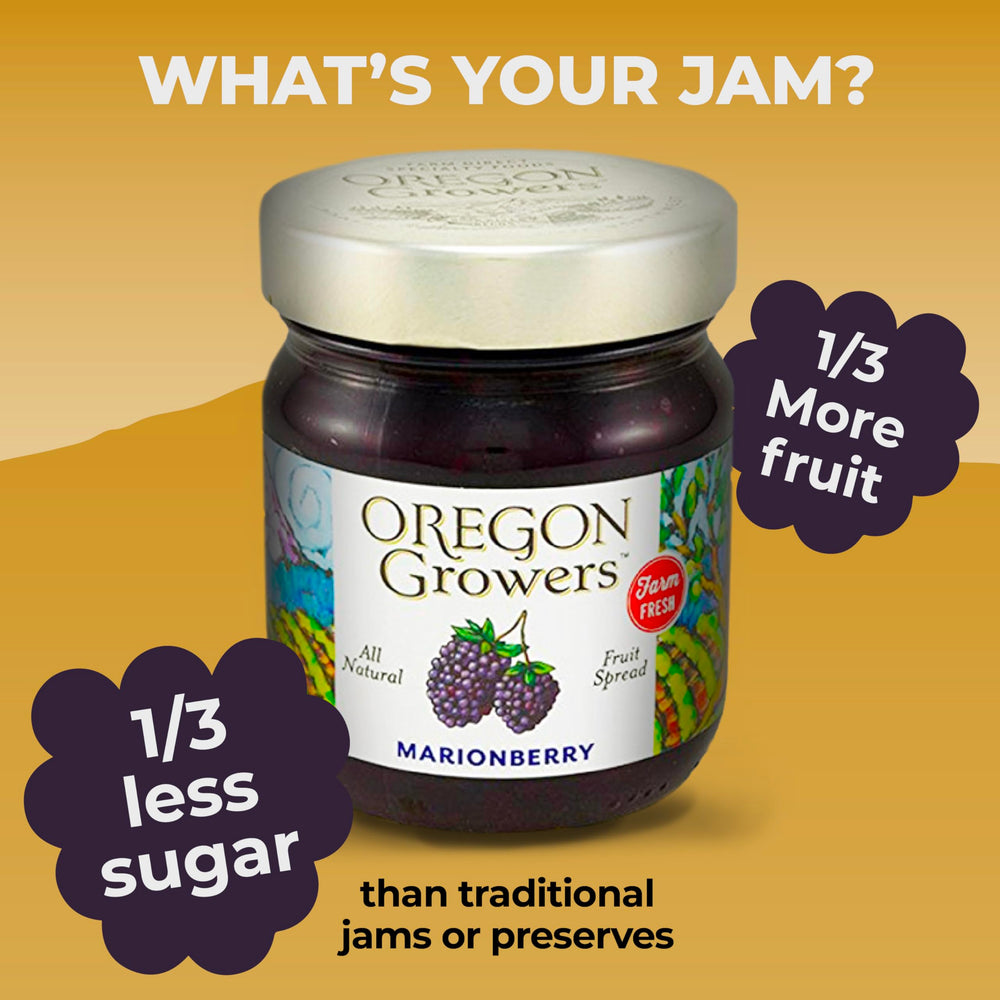 Oregon Growers kitchen lifestyle serving image with preserves on a breakfast board