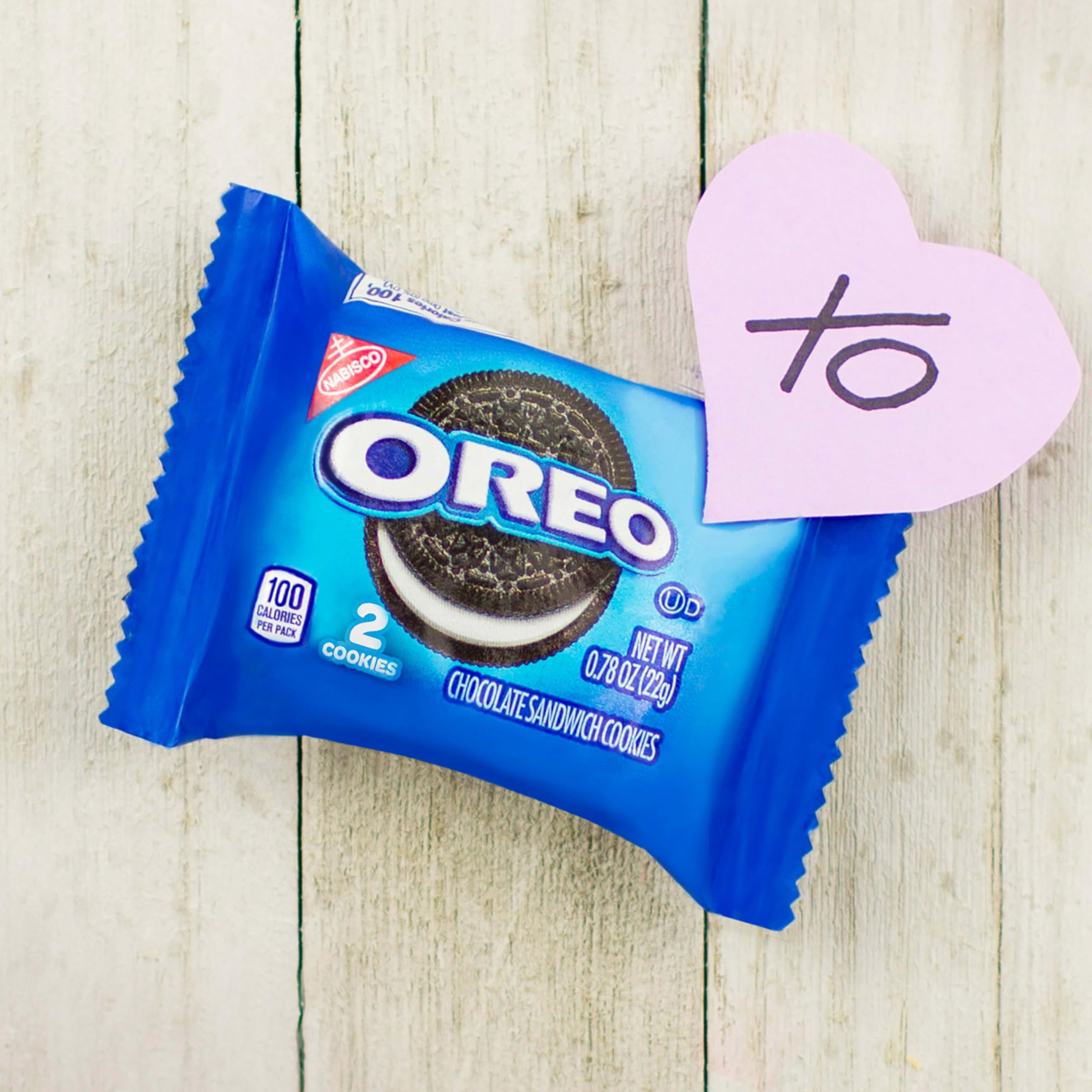 OREO snack packs arranged in stocking showing holiday gifting