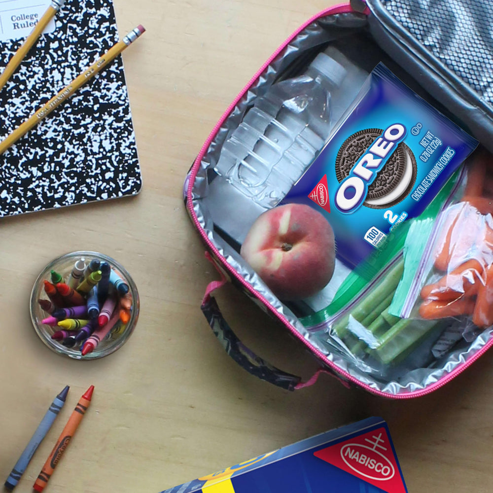 pile of OREO snack packs on table ready for party sharing