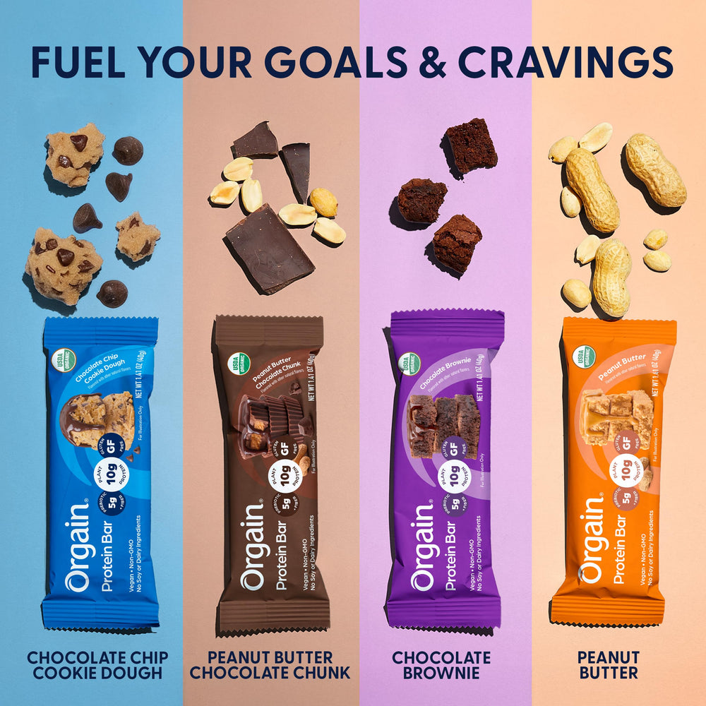 Orgain peanuts and whole ingredients showcasing organic, plant-based sourcing