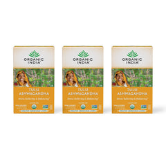 ORGANIC INDIA front packaging showing product name and benefits